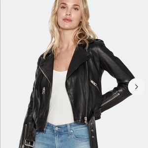 ALLSAINTS Balfern Leather Bike Jacket in Black